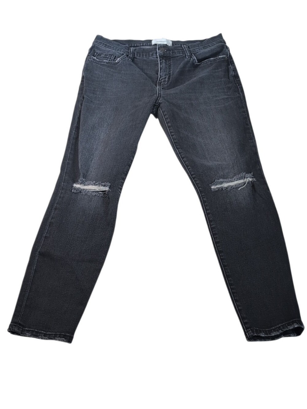 Current/Elliott Black Distressed Skinny Jeans Size 29